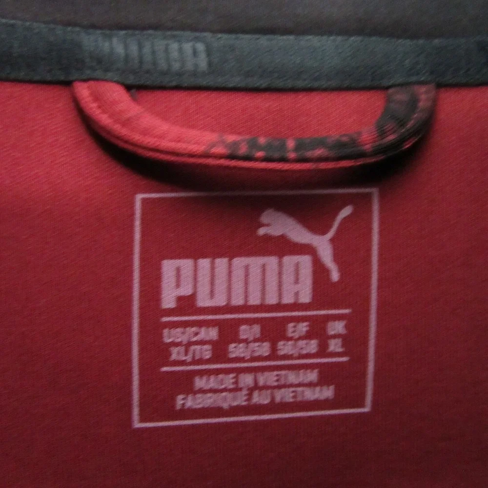 PUMA Mens Full Zip Jacket XL Red‎ Active Training Nocturnal Energy